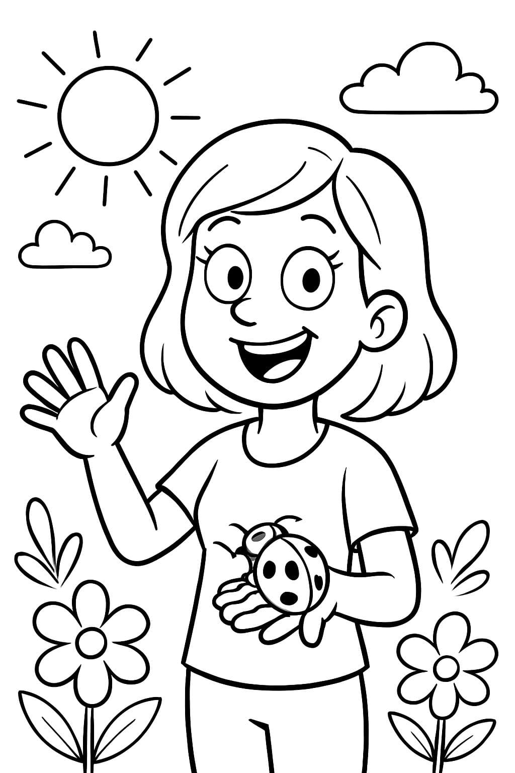 Gib 40 Jahre Haare auf Schultern mit Marienkäfer, mein Liebling.