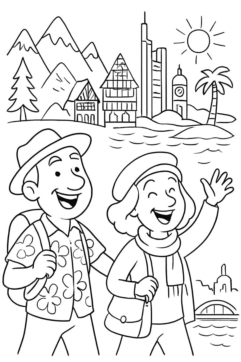 Die weltweiten Reisen meiner Tante und meines Onkels zu den französischen Alpen, Frankfurt, Genf, Hawaii und Montreal.