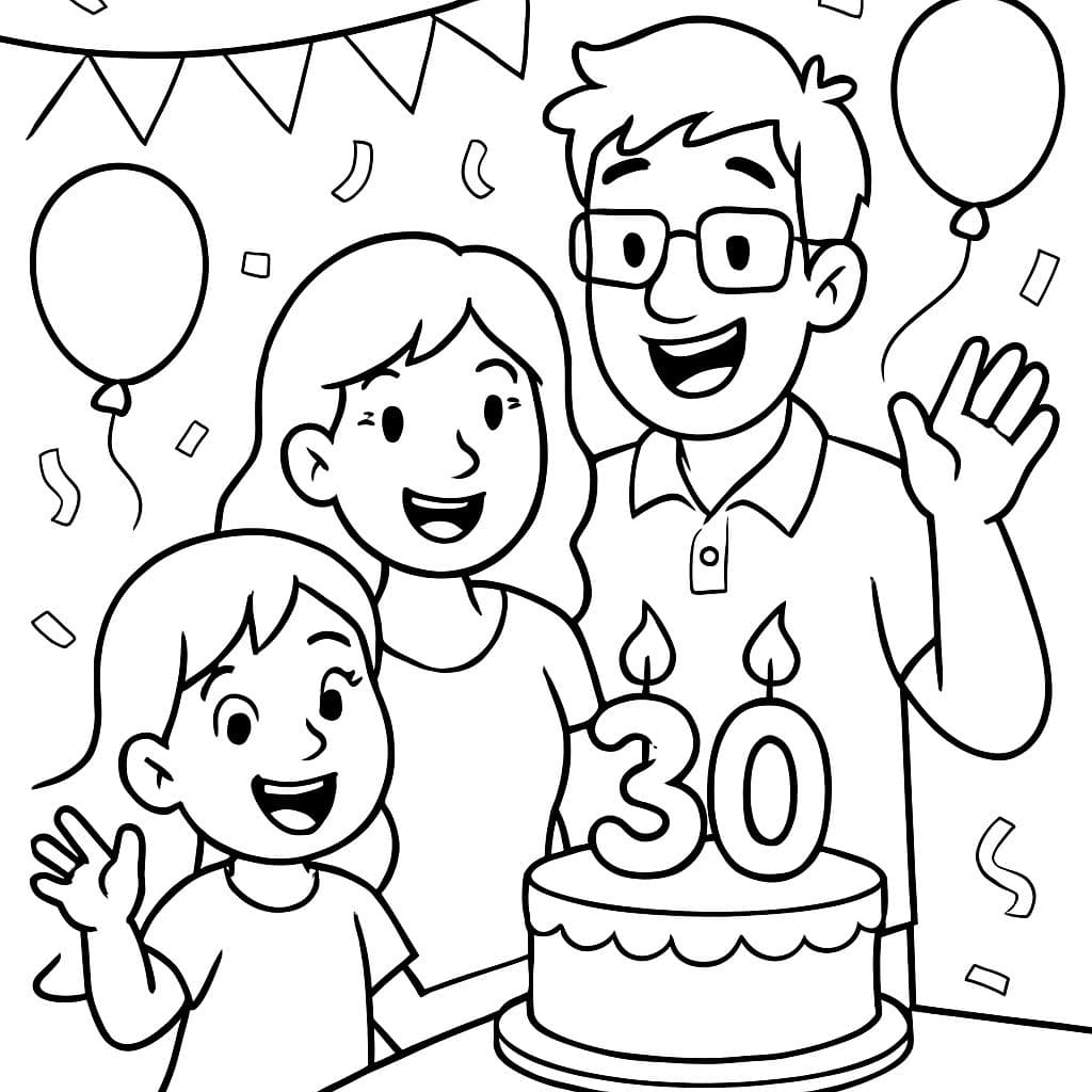 Mi mamá y mi padrastro celebrando el 30 cumpleaños.