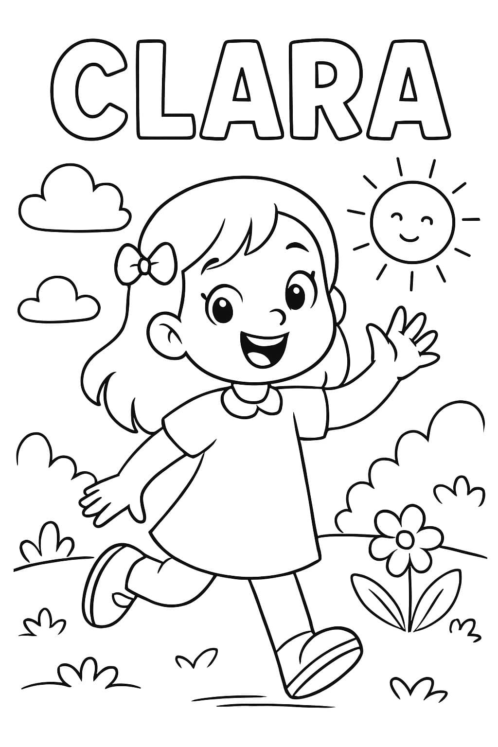 ein Bild mit dem Namen Clara darauf. eines 6-jährigen kleinen Mädchens