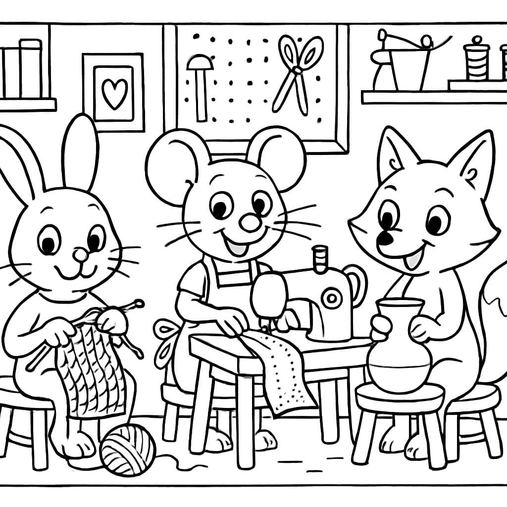 Un espacio maker para animales que tejen, cosen y hacen cerámica