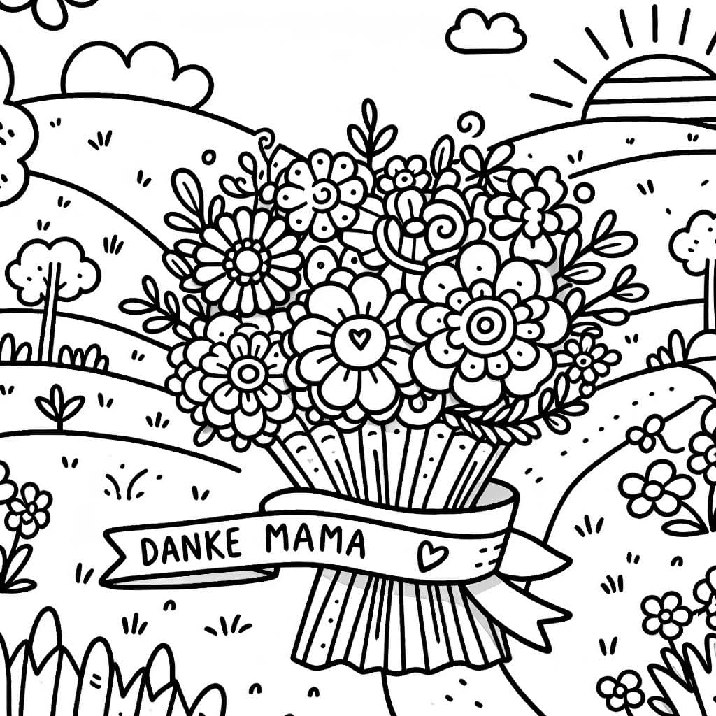 Ramo de flores con la inscripción "Gracias Mamá"