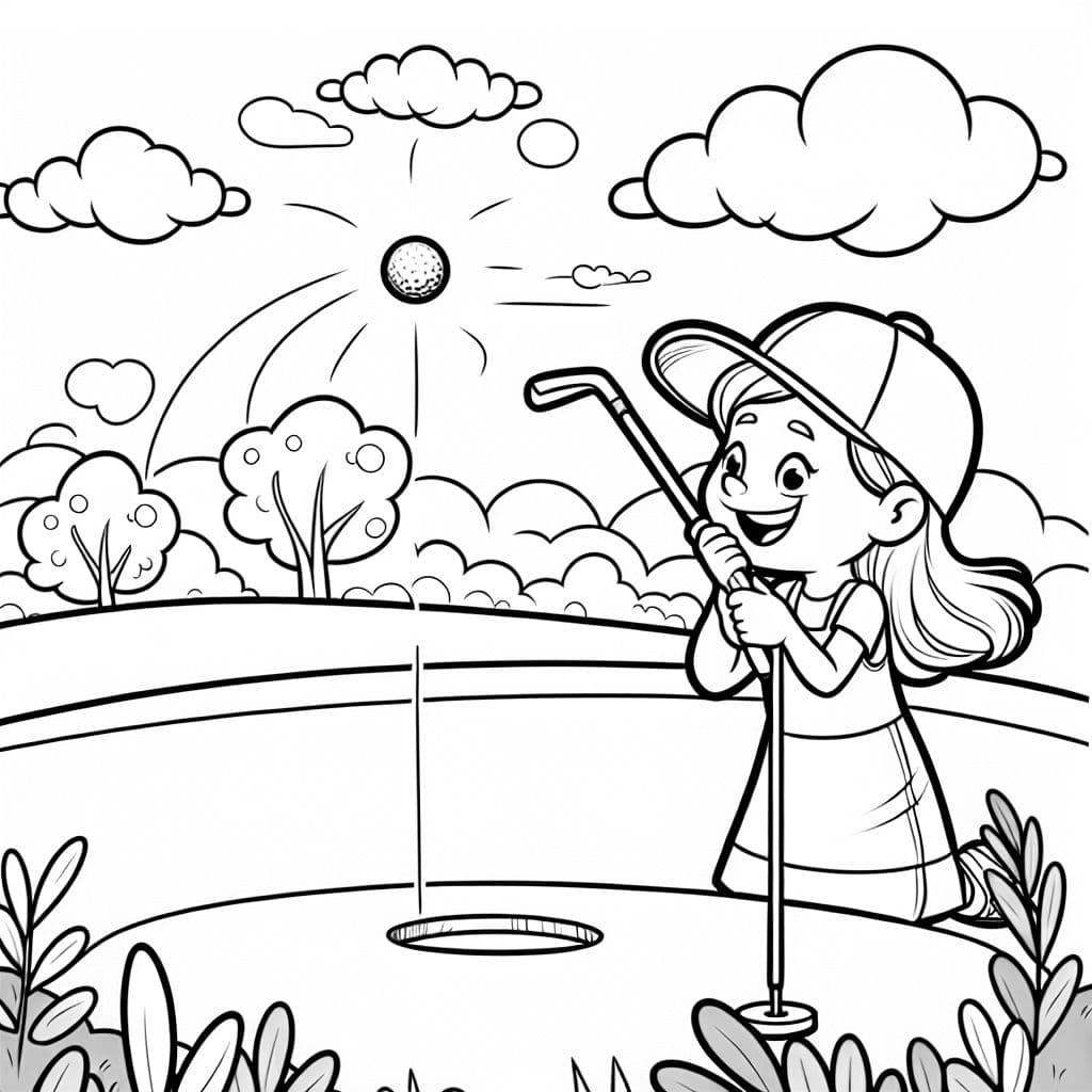 Chica consigue un hoyo en uno jugando al golf
