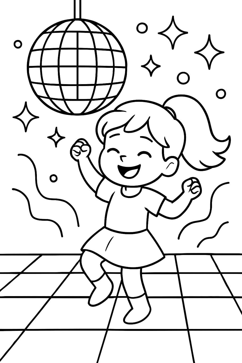 bola de discoteca brillante y una pista de baile