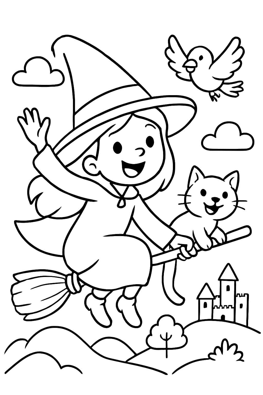 dibujo inspirado en la habitación en la escoba