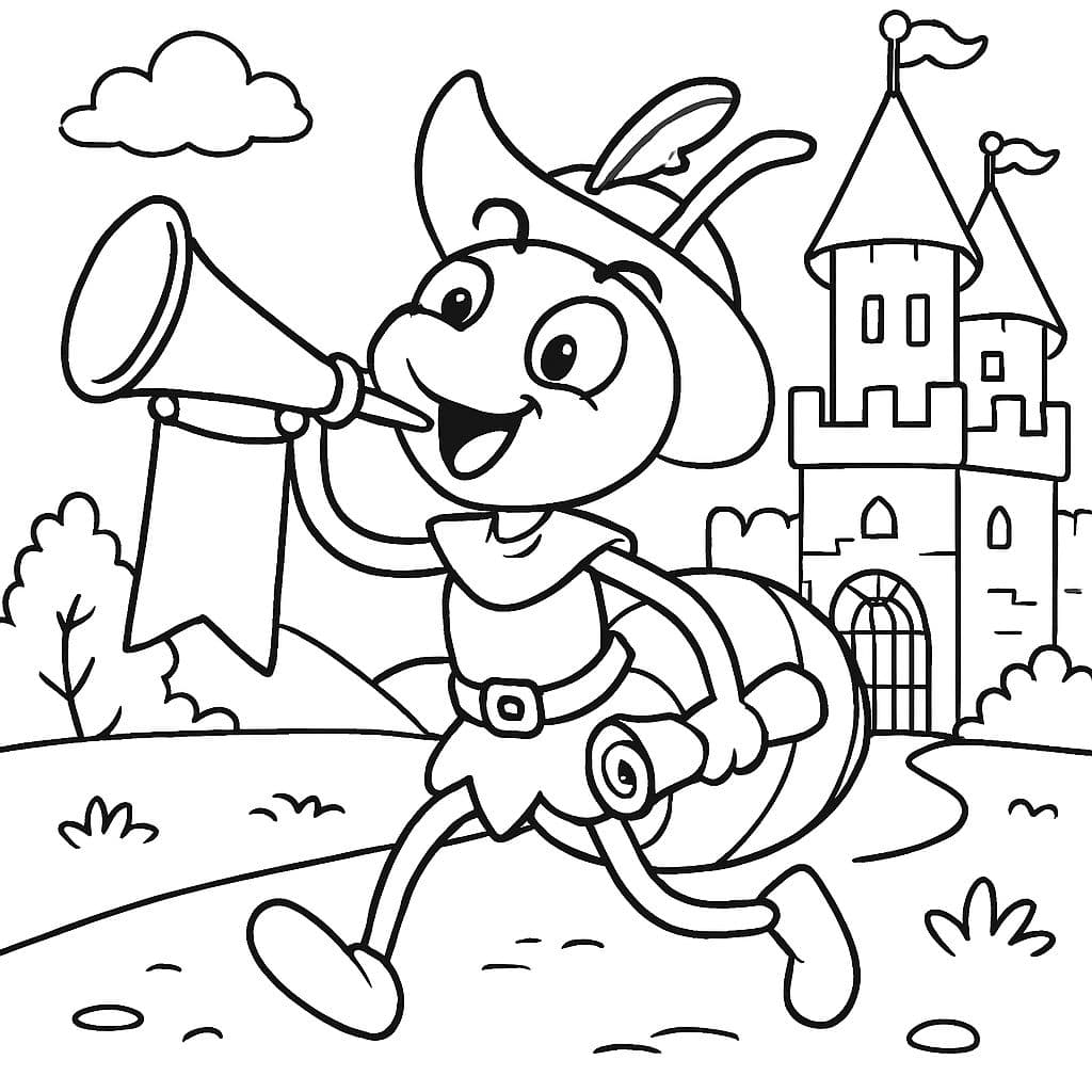 Una tierna hormiga pregonera de la época medieval.