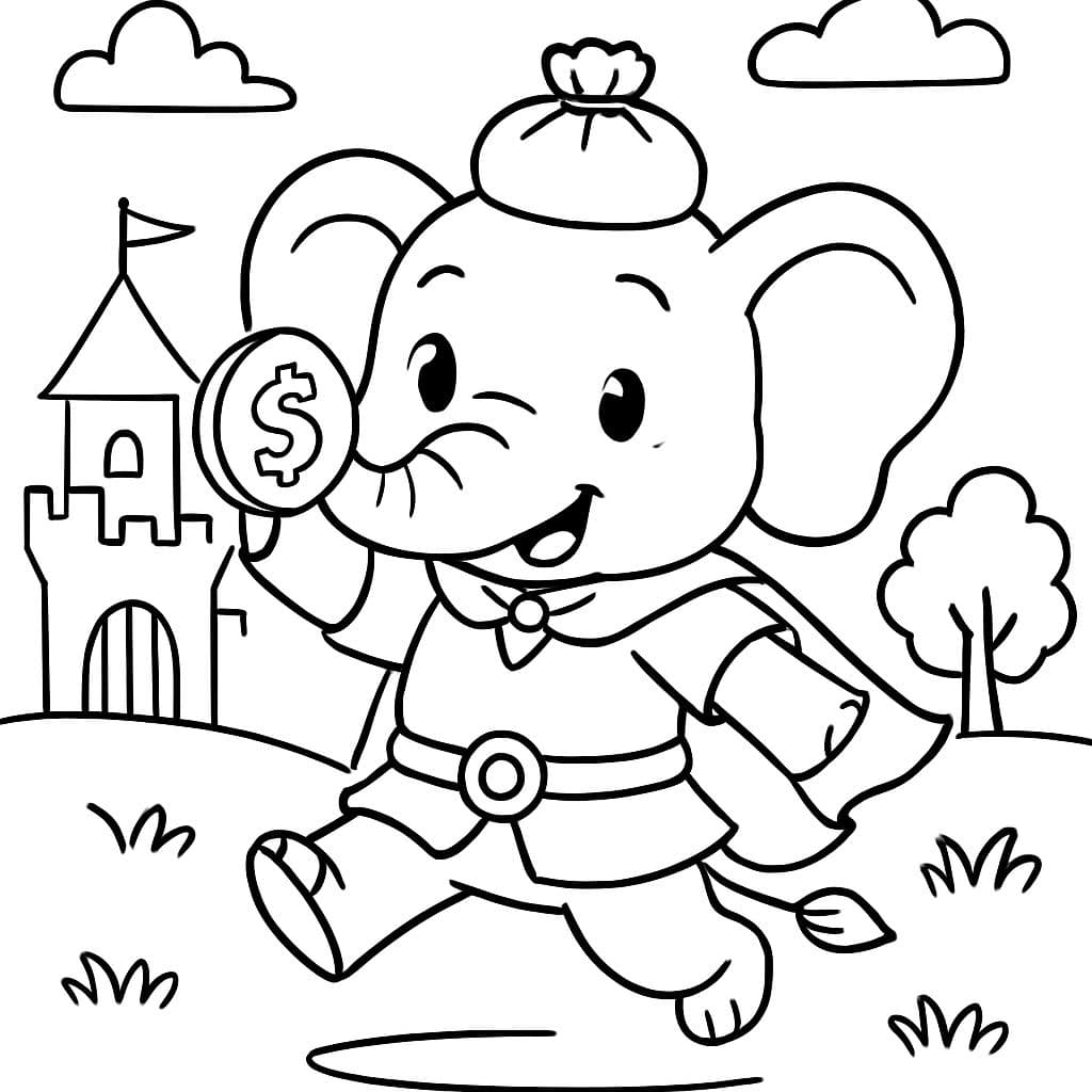 Un tierno elefante monedero de la época medieval