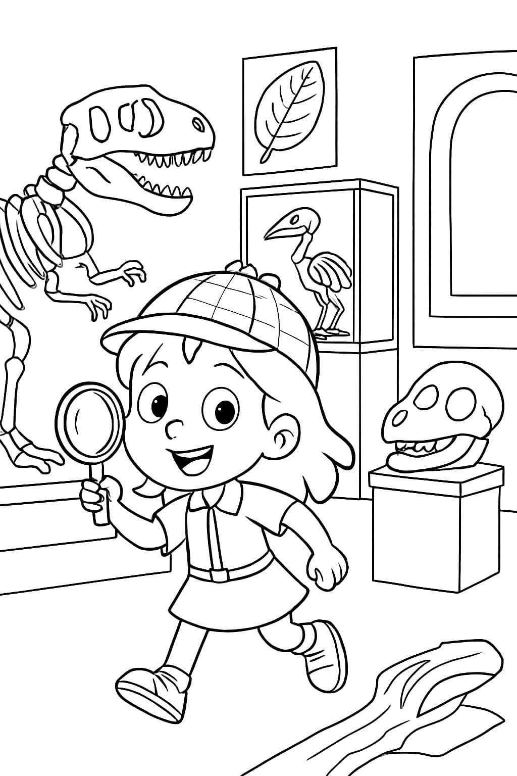 Nombre Nelina en el museo de historia natural como detective