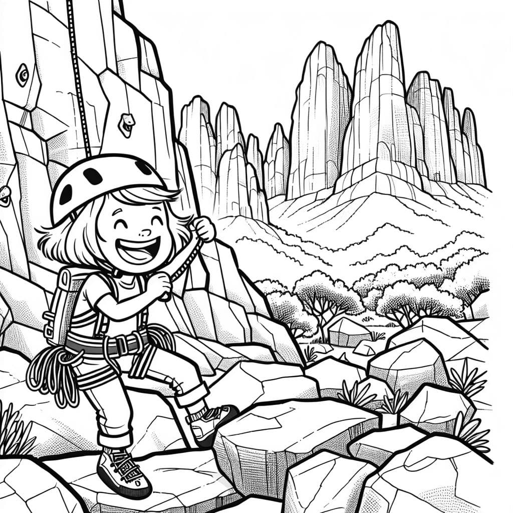 a blond 4 year old girl in a rockclimbing harness and helmet going rock climbing under Mt Arapiles