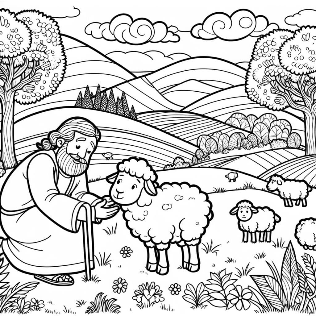 luca 15 la oveja perdida mandala jesús adulto