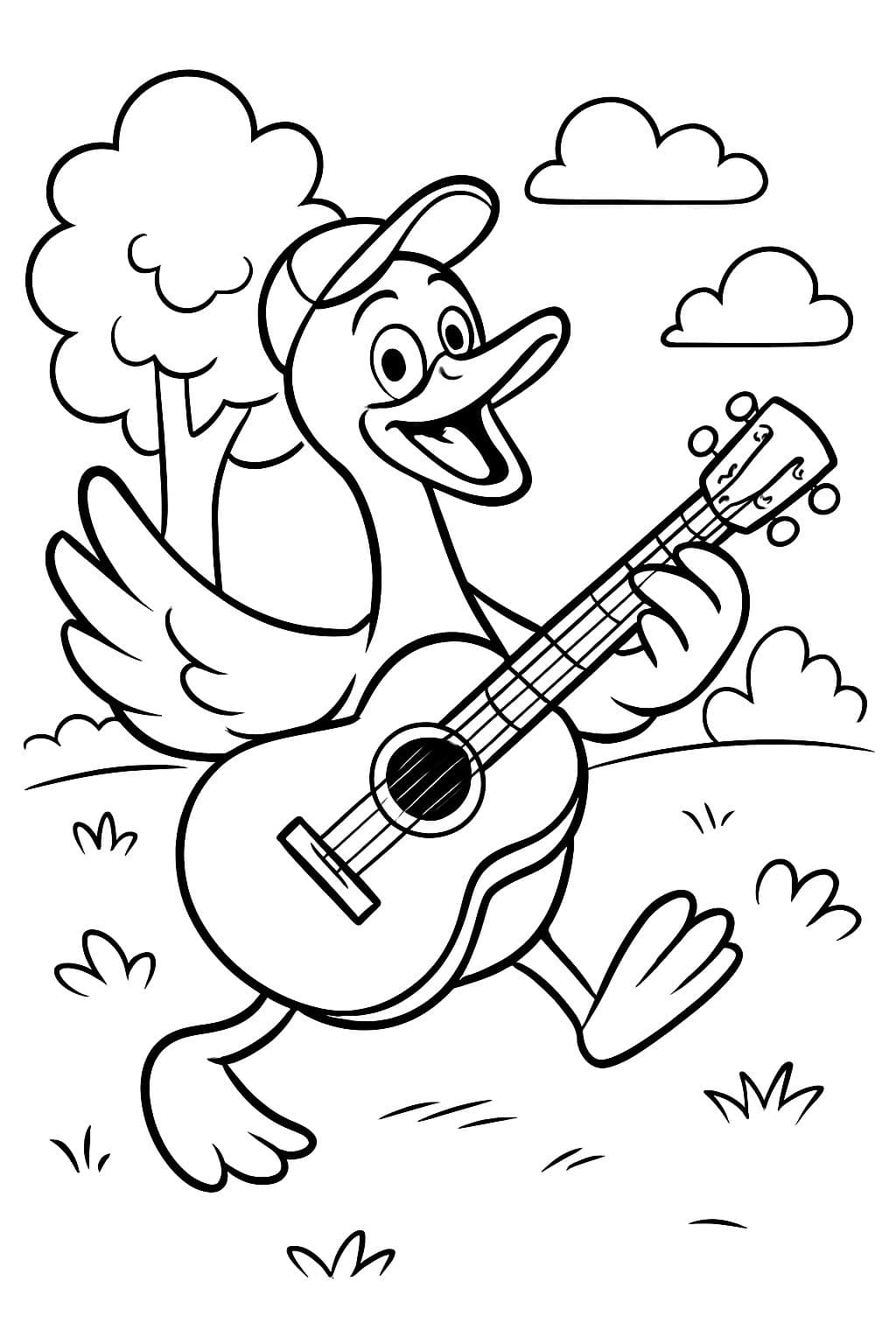 Usa el nombre Jack para un ganso tonto tocando la guitarra.
