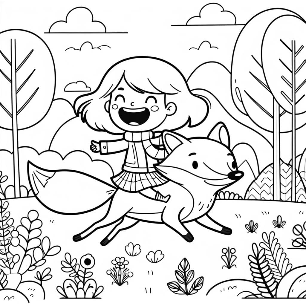 mädchen mit schulterlangen haaren reitet auf einem fuchs