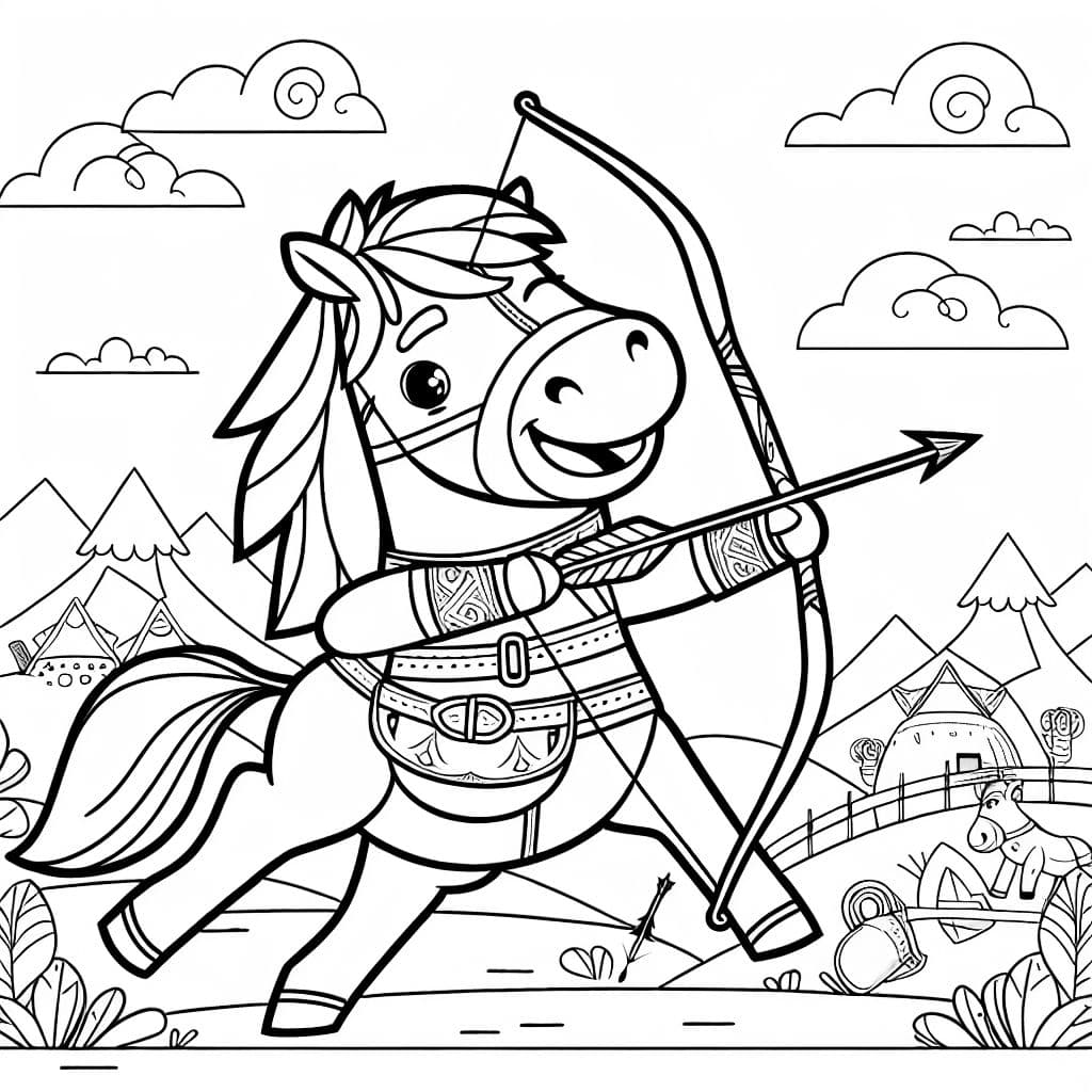 Mongolian horse archer, ELESBAAN written in huge letters across the page