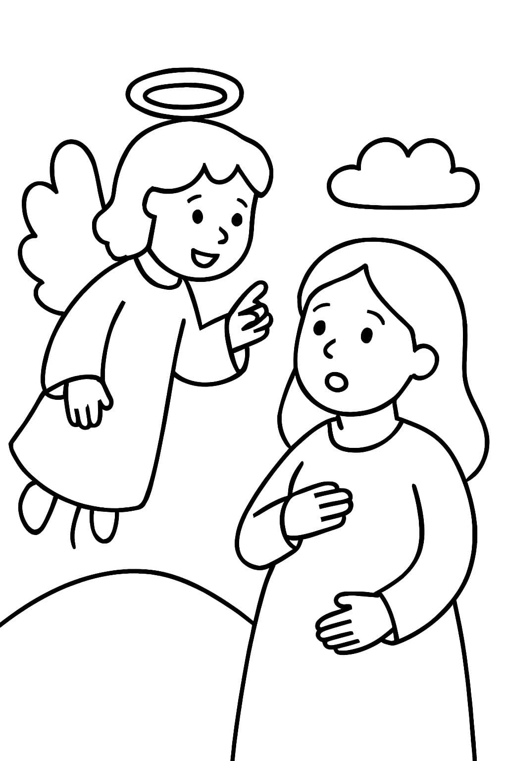 Maria bekommt vom engel gesagt, dass sie ein baby bekommt