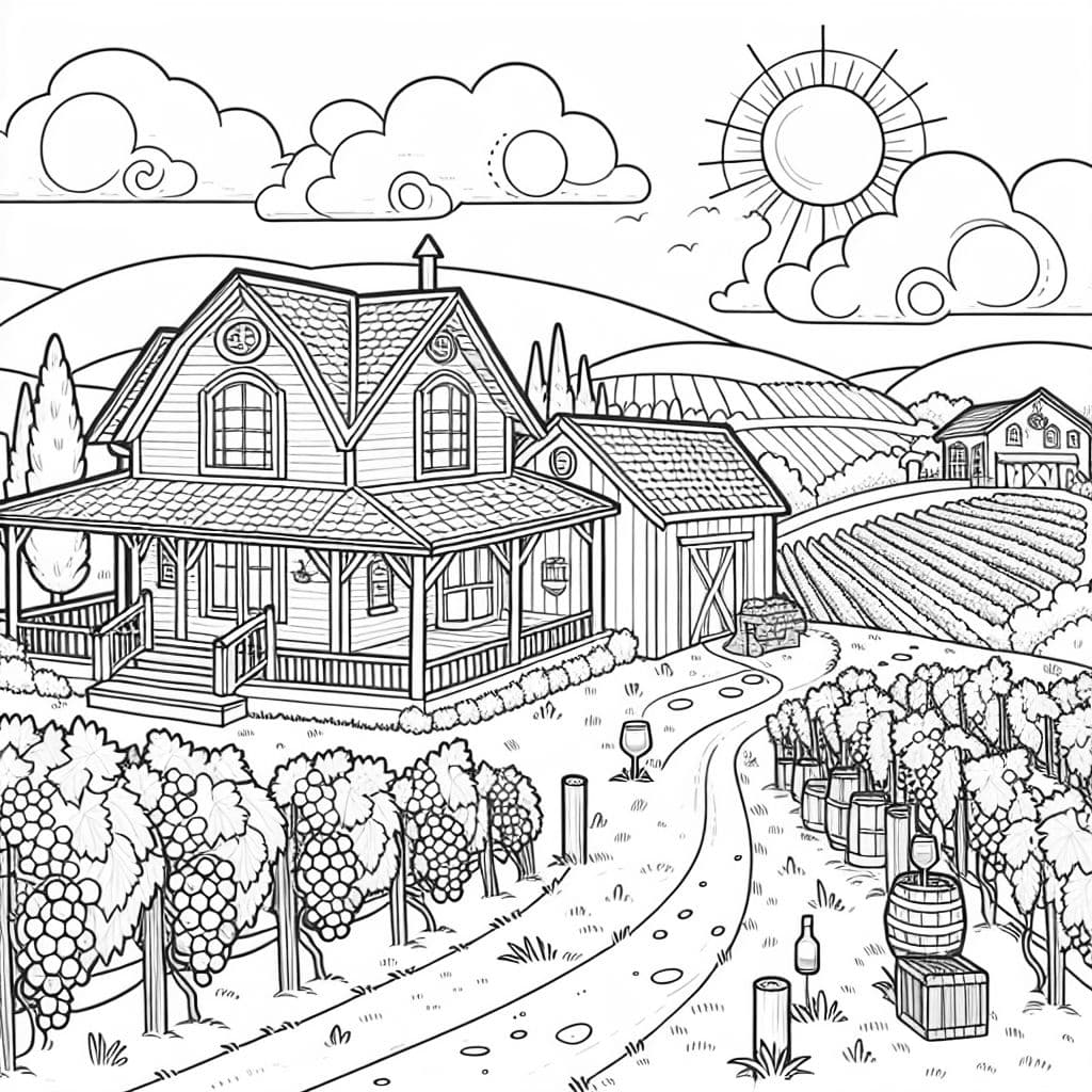 Bodega que dice Southern Grove Vineyard con viñas