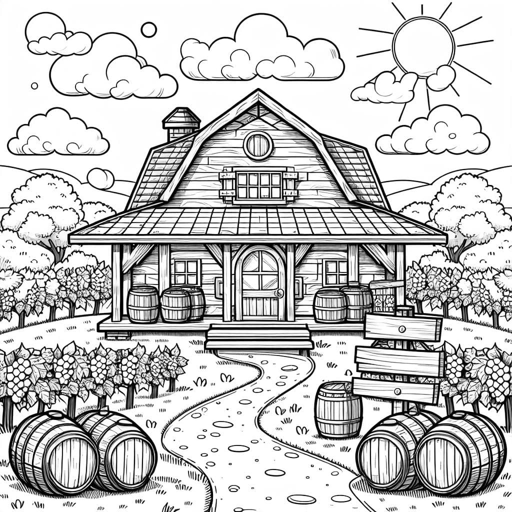 Una bodega que dice "Southern Grove Vineyard" en ella.