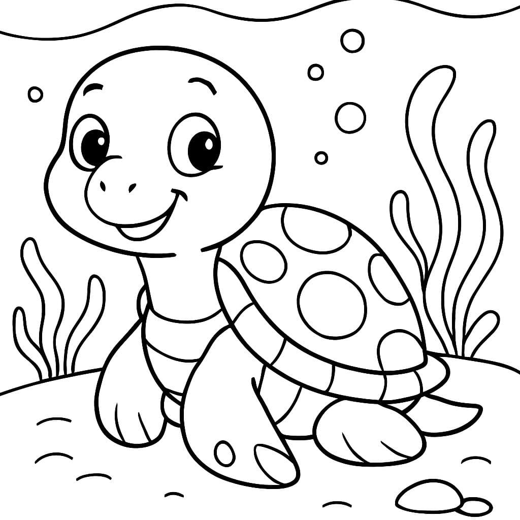 Tortuga del océano sentada con un caparazón manchado