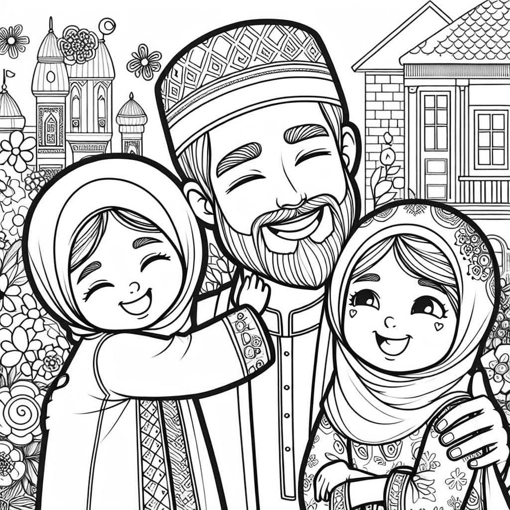 picture as a gift for father's day with 2 little daughters who are in love with their daddy