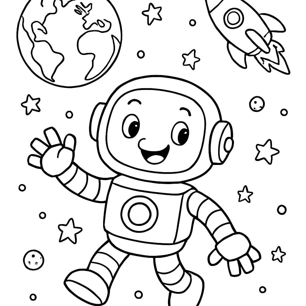 nave espacial robot en el espacio frente a la Tierra