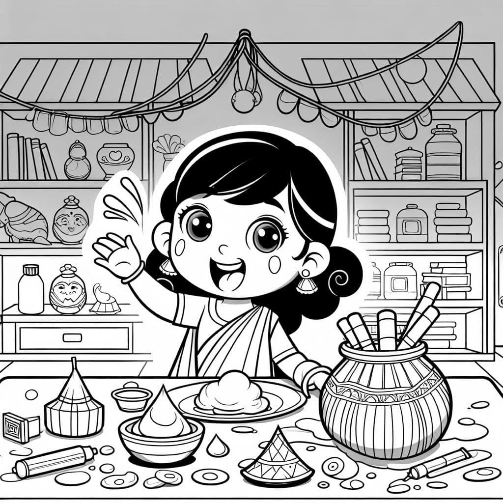 A little Indian girl no more than 5 years old