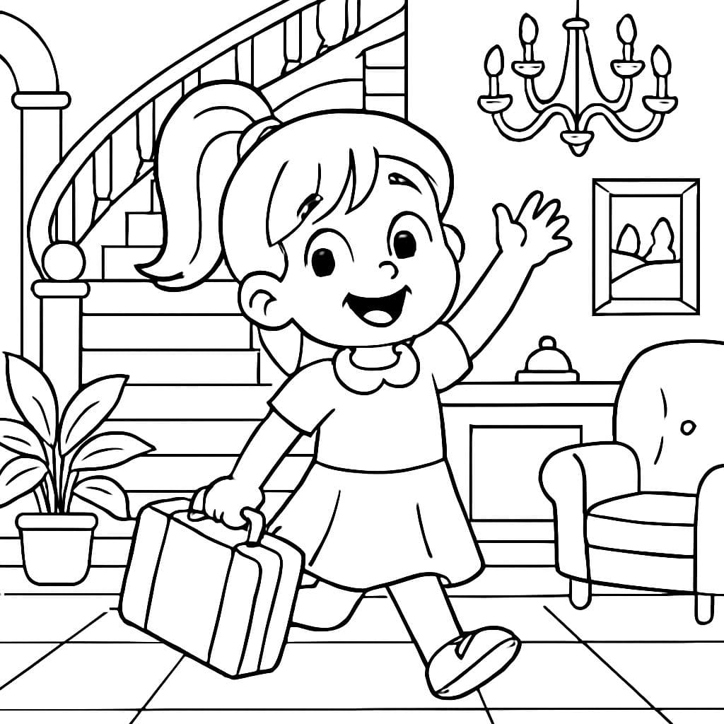 Une petite fille profitant de son temps dans un hôtel de luxe.