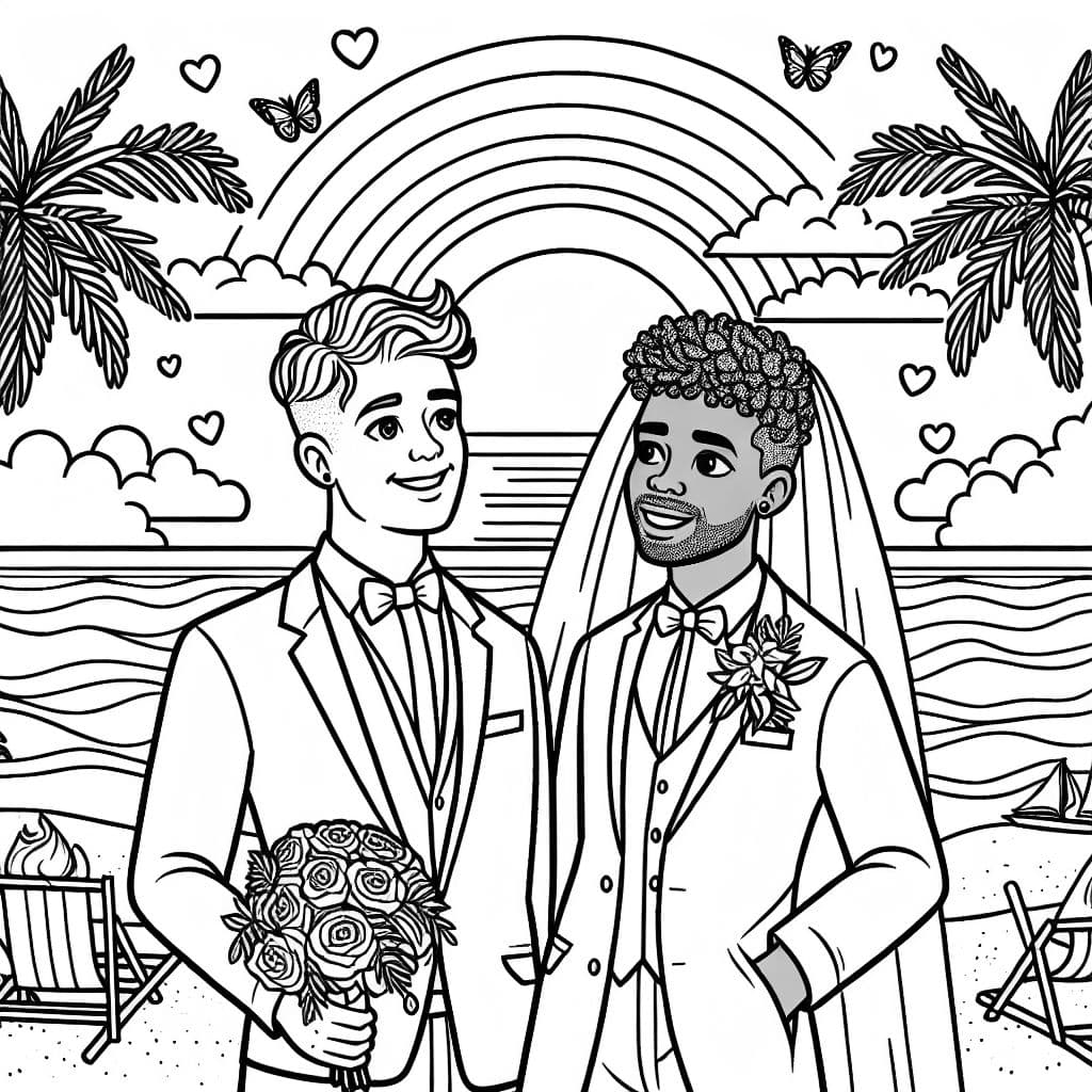 Boda entre personas del mismo sexo en la playa