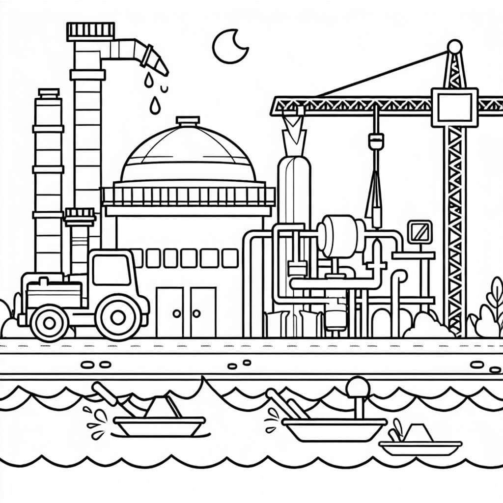 un sitio de construcción de una planta de tratamiento de agua