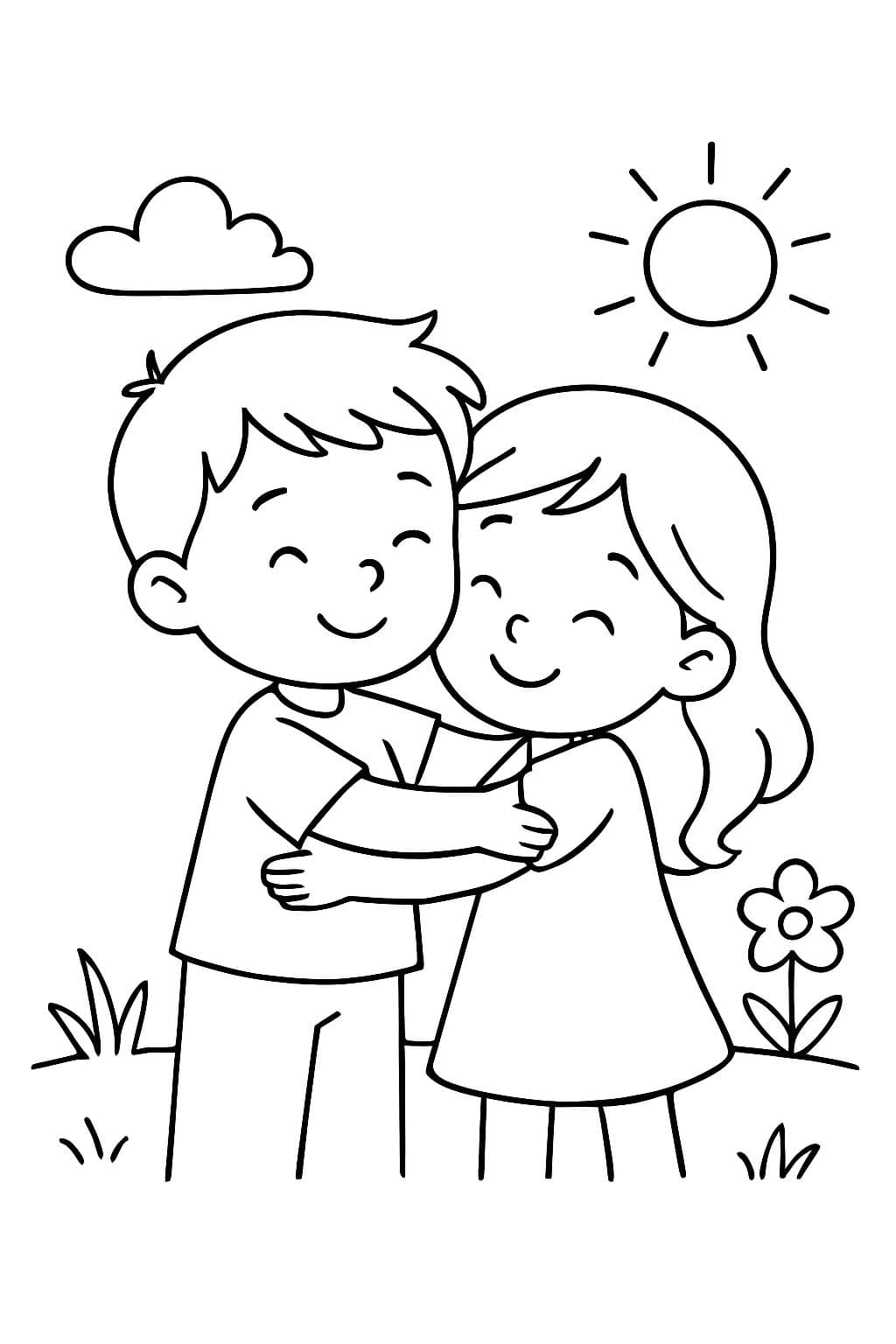 Un hermano y una hermana que se quieren, simplemente