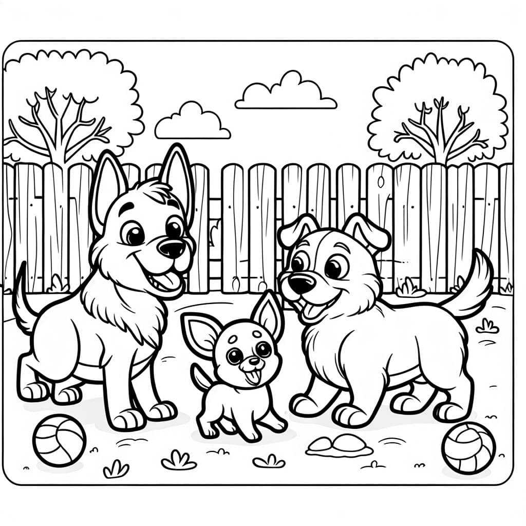 a german shepherd and a pitbull and a chihuahua