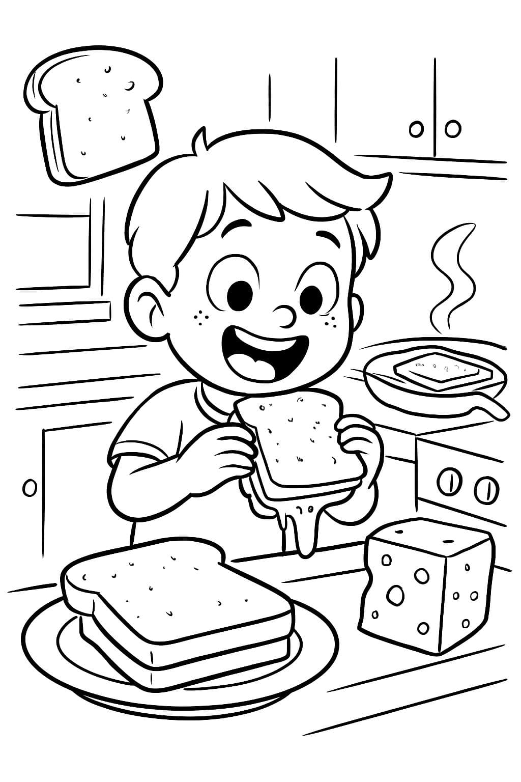 Cómo hacer un sándwich de queso a la parrilla