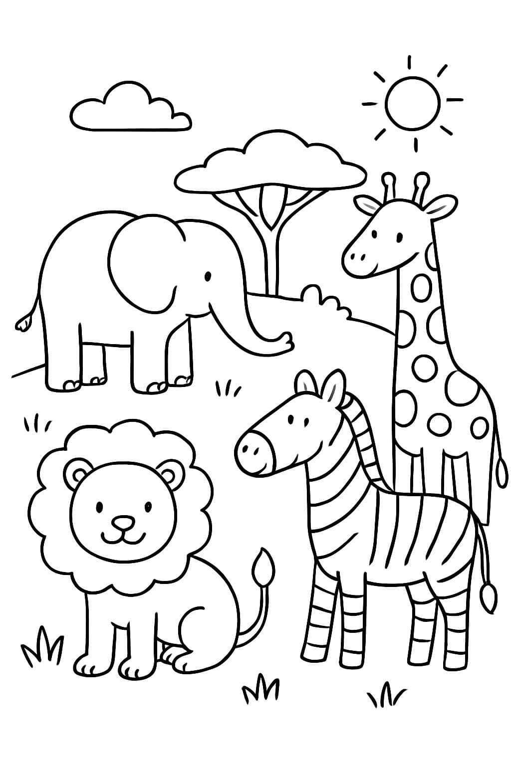 Kannst du mir ein Bild von Tieren aus Kenia machen?