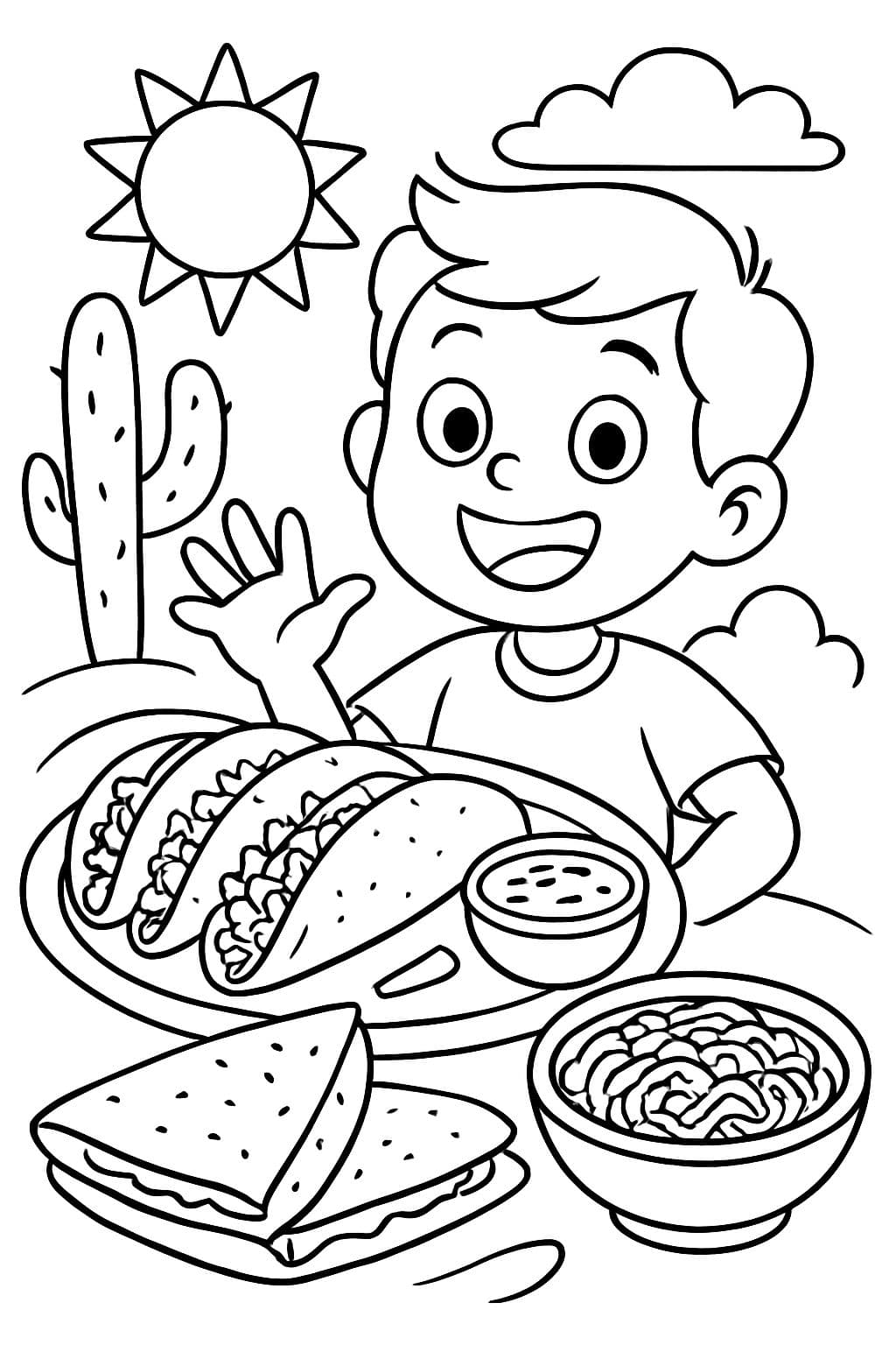 Mexican plate of birria and tacos with salsa on the side. Also some quesadillas and birria maruchan.