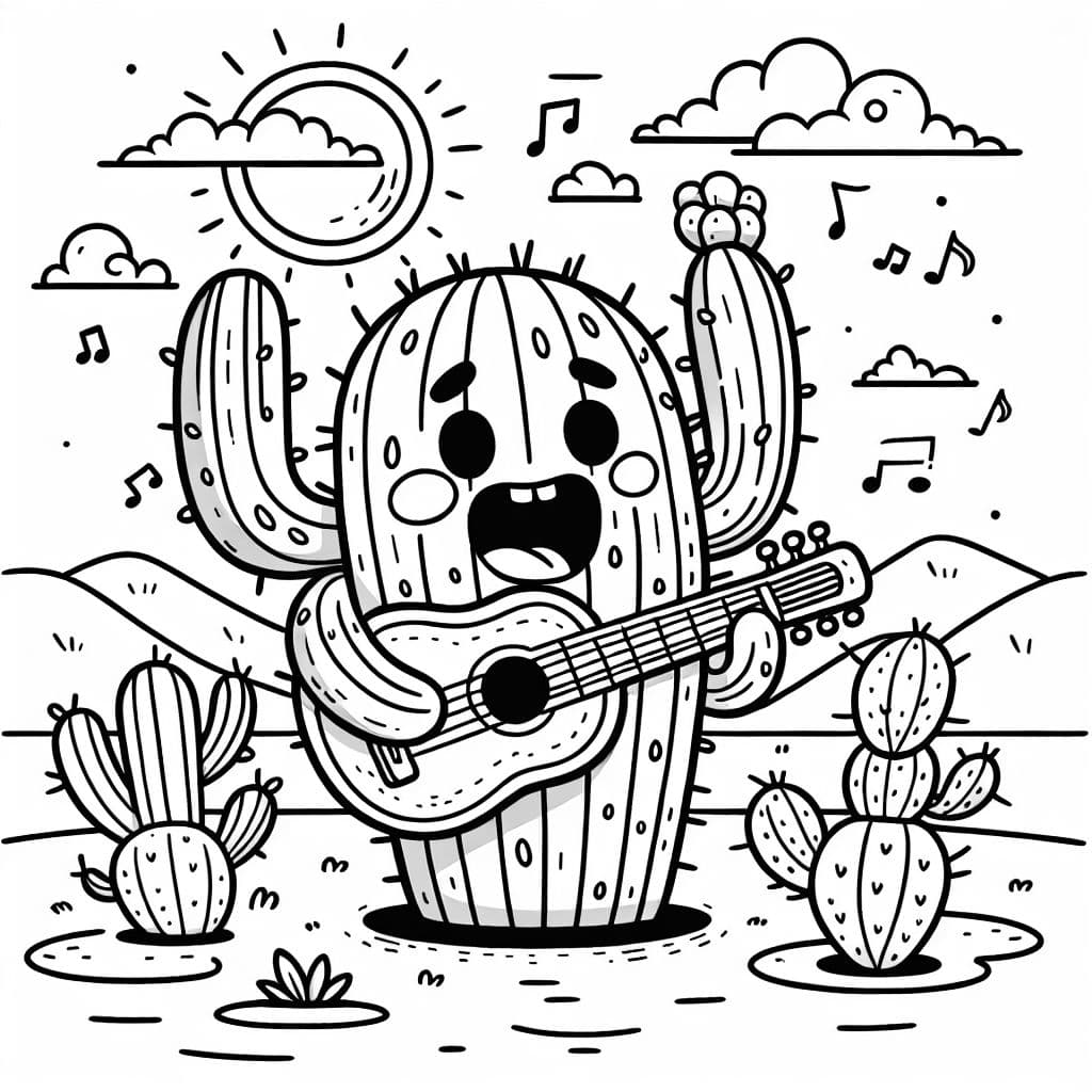 a singing cactus that plays a guitar and sings