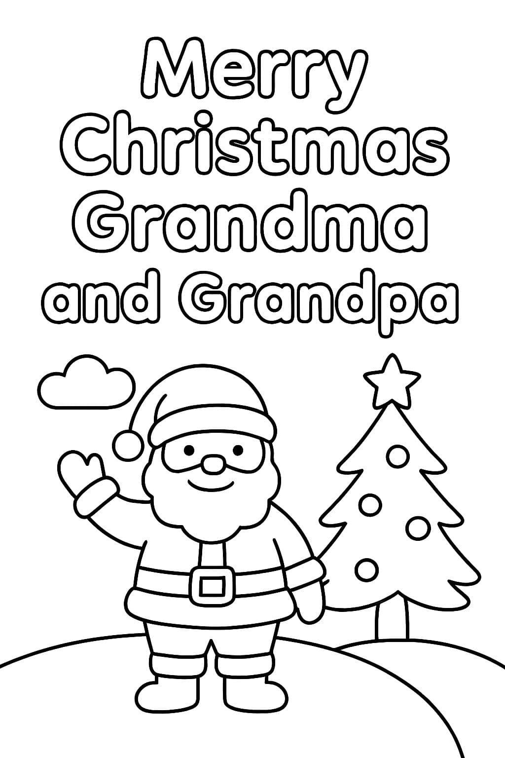 Palabras que dicen Feliz Navidad Abuela y Abuelo.