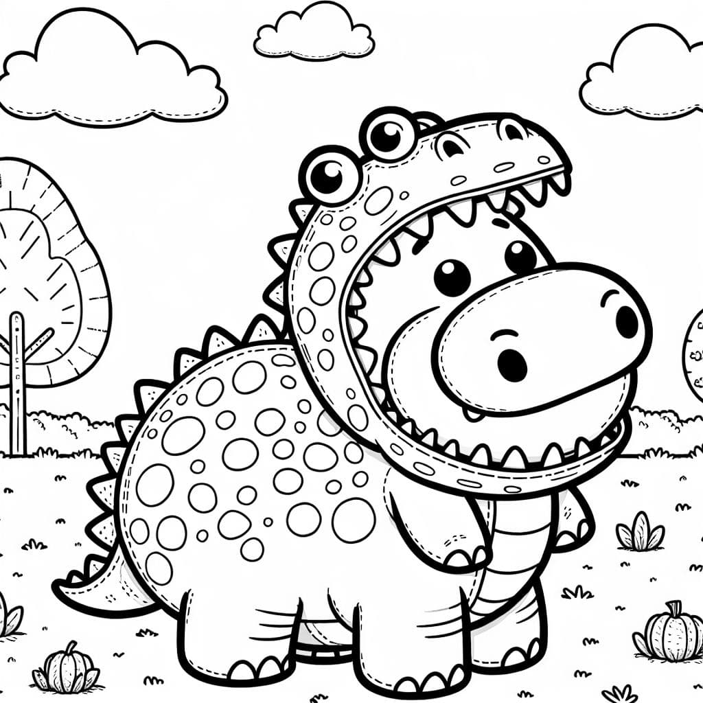 a baby hippo dressed up as a dino for halloween