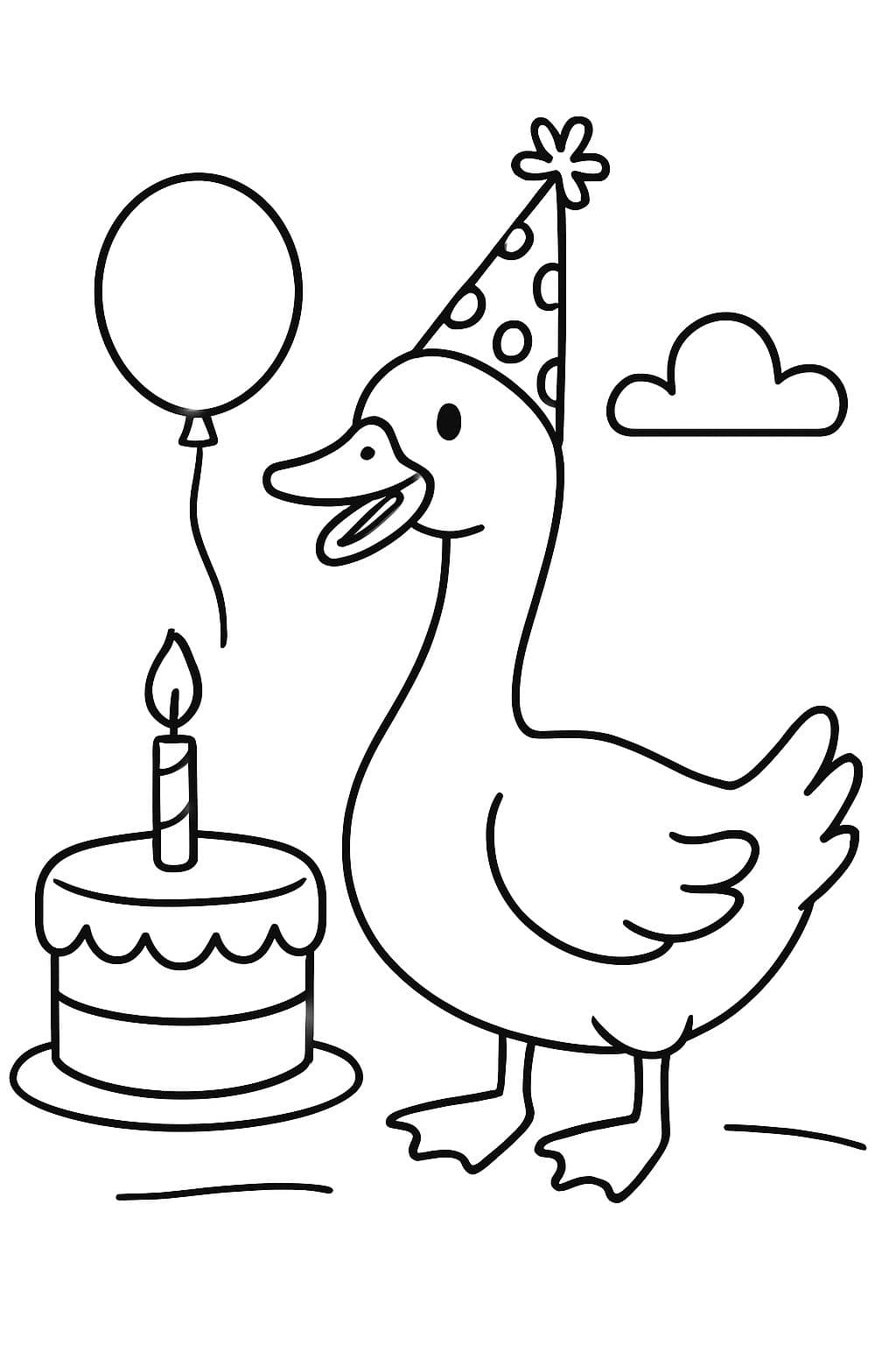 Tarjeta de cumpleaños de la Oca Tonta de Anna