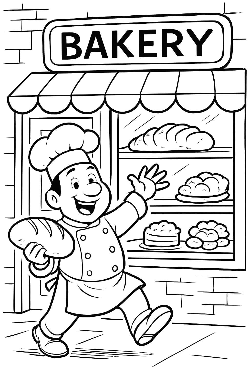 una panadería con una vitrina desde el exterior