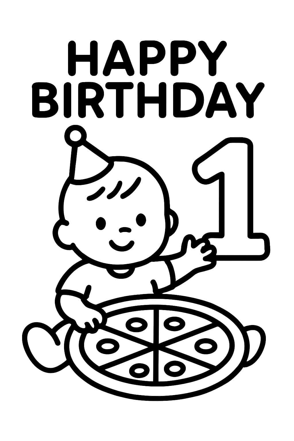 El primer cumpleaños de Miles, el tema es la pizza