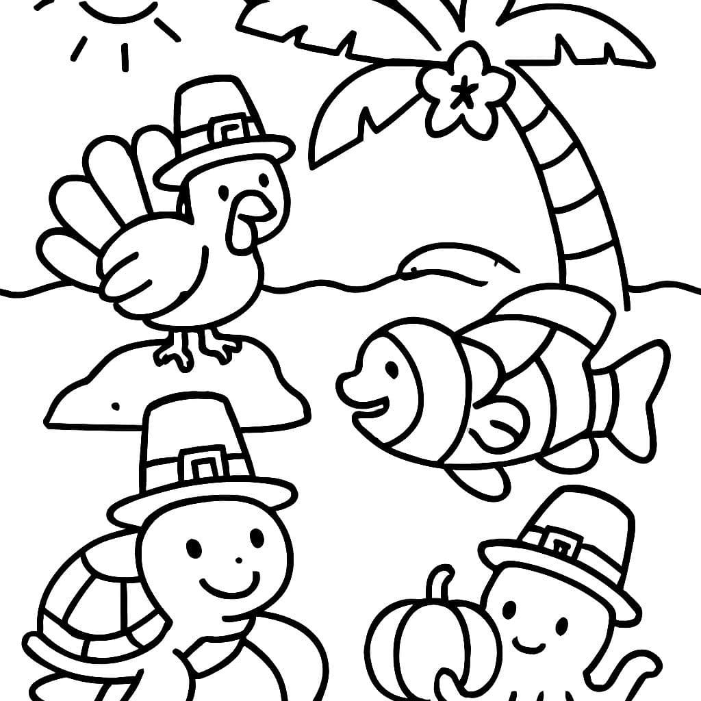 Eine Vielzahl von Aquarientieren in Hawaii für Thanksgiving
