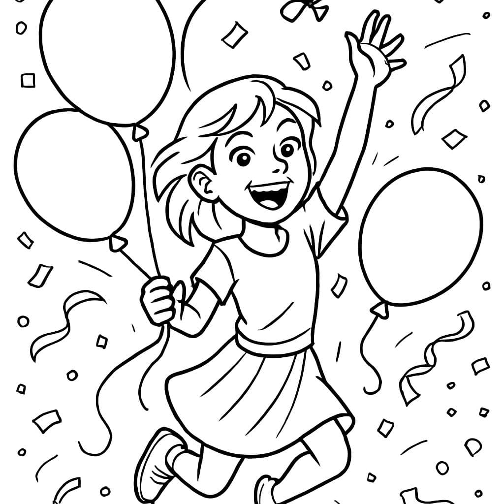 konfetti , Luftballons, Party, Freunde, Mädchen