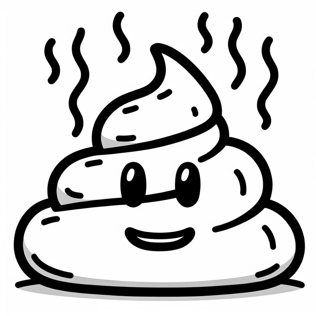 une grosse pile de caca avec des lignes de mauvaises odeurs