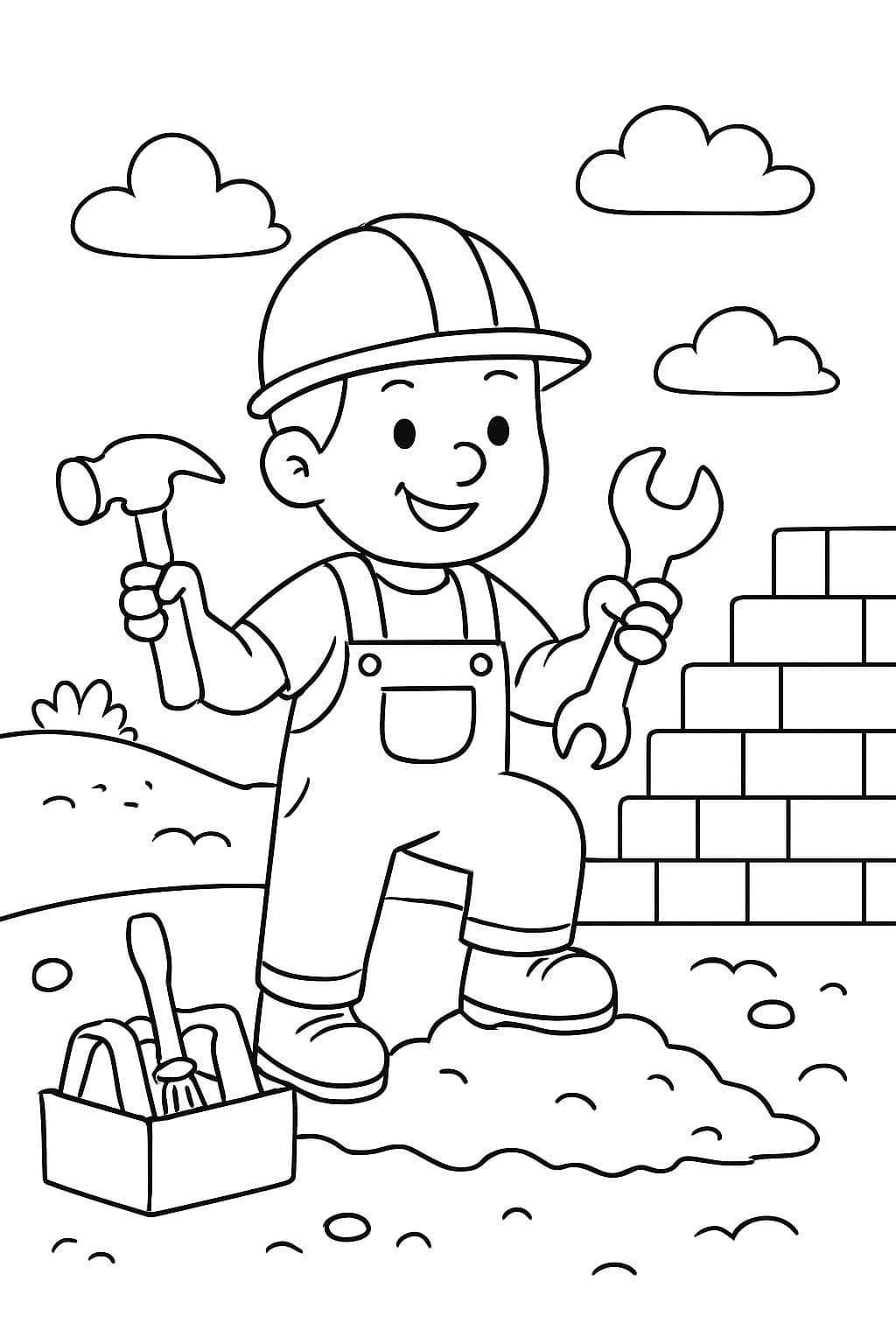 Ein Schuhmacher mit seinen Werkzeugen bei der Arbeit