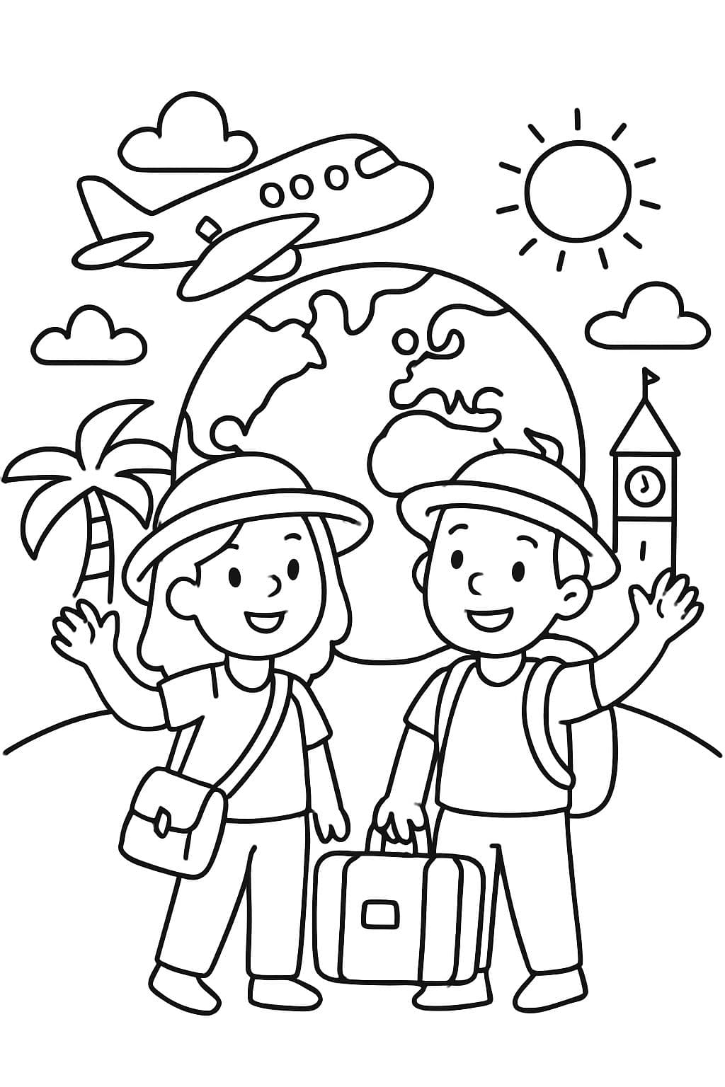 Die Reisen meiner Tante und meines Onkels rund um den Globus