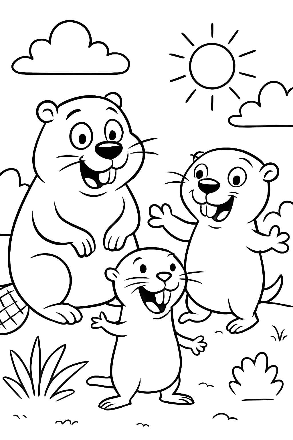 Faites un castor, un rat-taupe nu et un gopher avec des dents proéminentes.