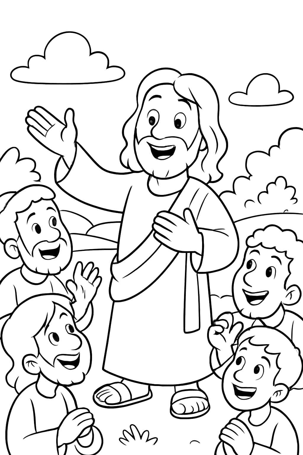 Jesus kündigt seinen Jüngern an, dass er der Sohn Gottes ist.