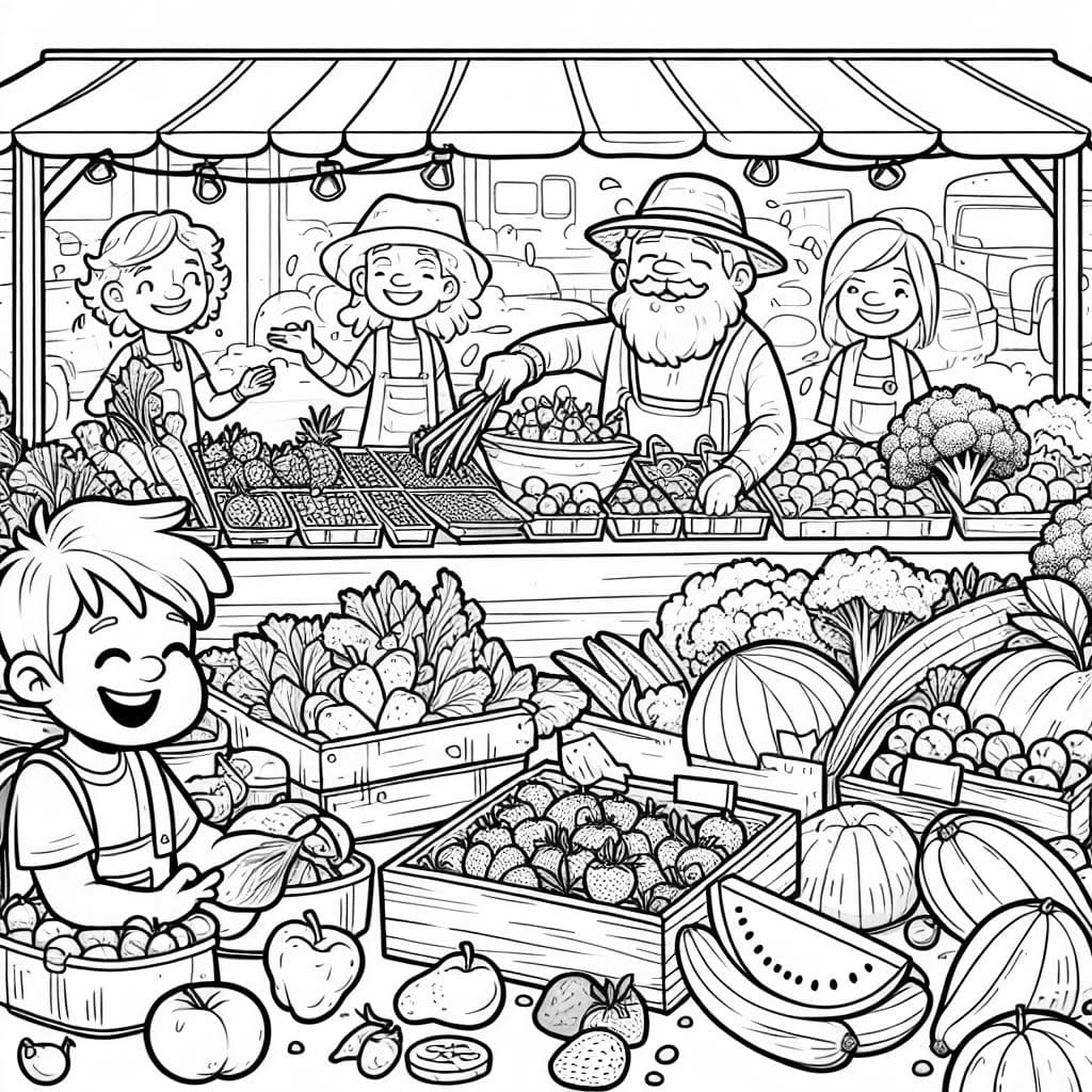 productos frescos de un mercado de agricultores