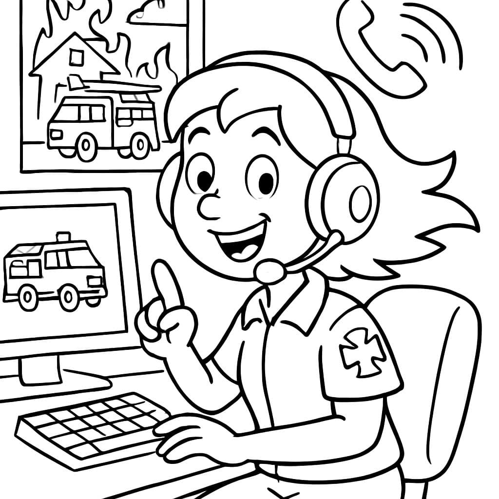 Un despachador de radio 000 para el servicio de bomberos