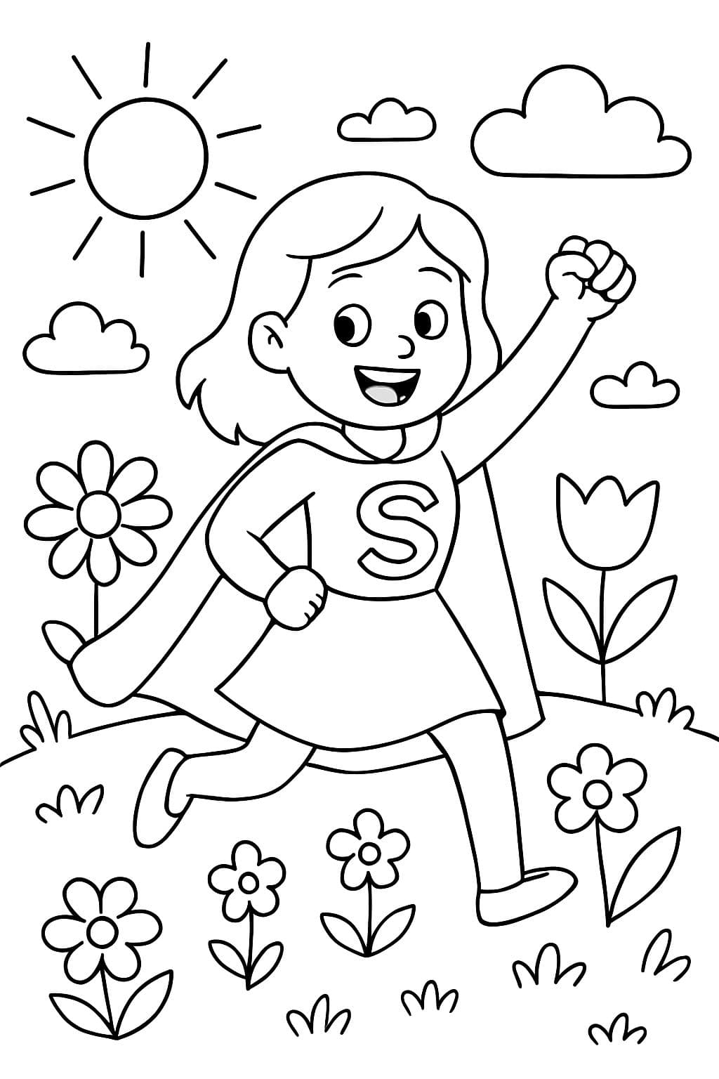 Mutter, Super-Mum, Heldin, Muttertag, Natur, Blumen, Frühling