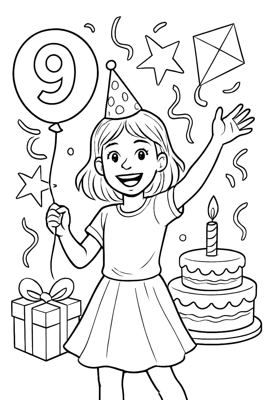Una imagen de cumpleaños para Luisa, que cumple nueve años