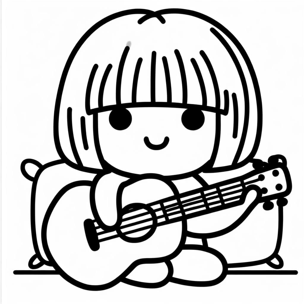 American pop star, with bangs and an acoustic guitar